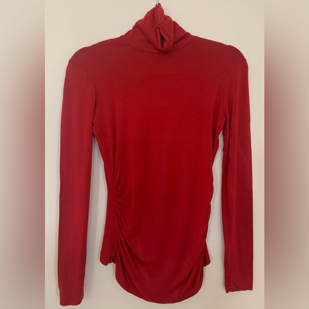 Vintage Red Women's Turtleneck Top
